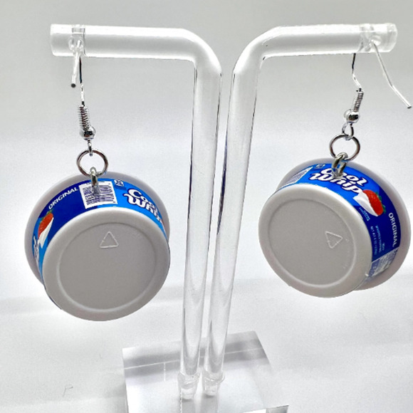 Cool Whip Earrings - Whipped Cream Earrings - Mini Brands Earrings - Food Earrin - Picture 3 of 9